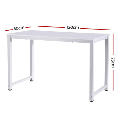 Artiss Computer Desk Home Office Study Table White 120CM - TRENDZ