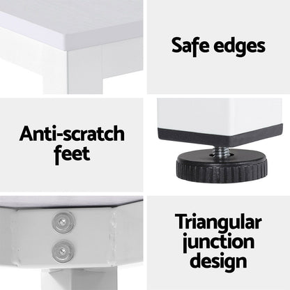 Artiss Computer Desk Home Office Study Table White 120CM - TRENDZ