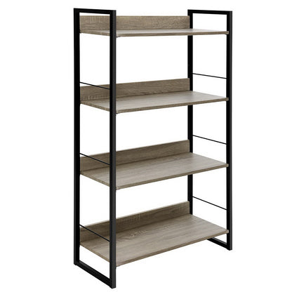 Artiss Bookshelf 4 Tiers - NOE Black and Oak - TRENDZ