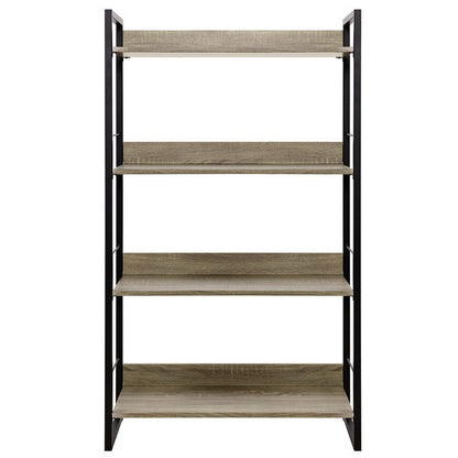 Artiss Bookshelf 4 Tiers - NOE Black and Oak - TRENDZ