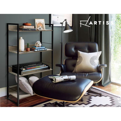 Artiss Bookshelf 4 Tiers - NOE Black and Oak - TRENDZ