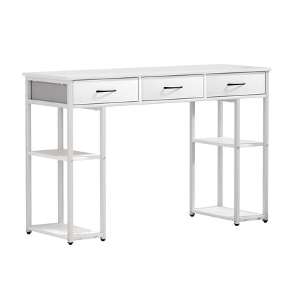 Artiss Computer Desk Drawer Shelves Study Table 120CM White - TRENDZ