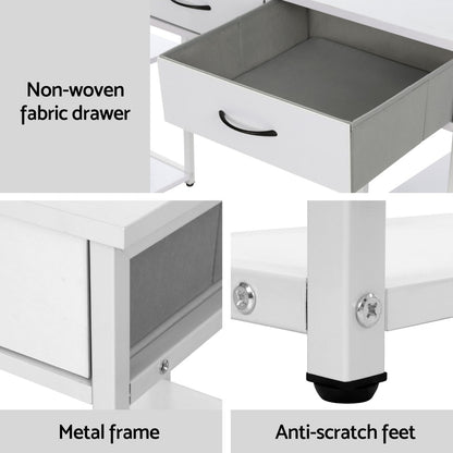 Artiss Computer Desk Drawer Shelves Study Table 120CM White - TRENDZ