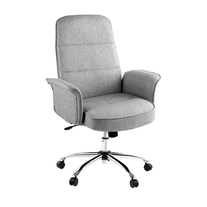 Artiss Fabric Office Chair Computer Chairs Grey - TRENDZ
