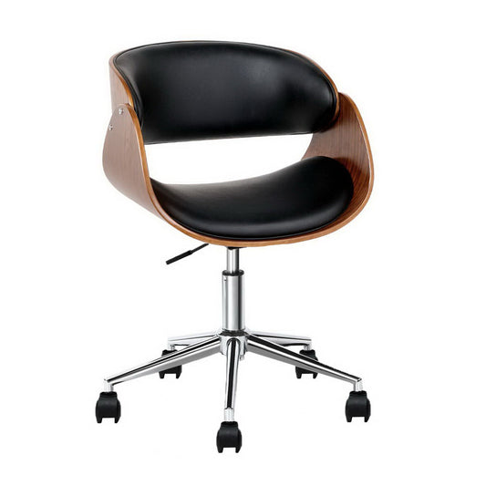 Artiss Wooden Office Chair Black - TRENDZ