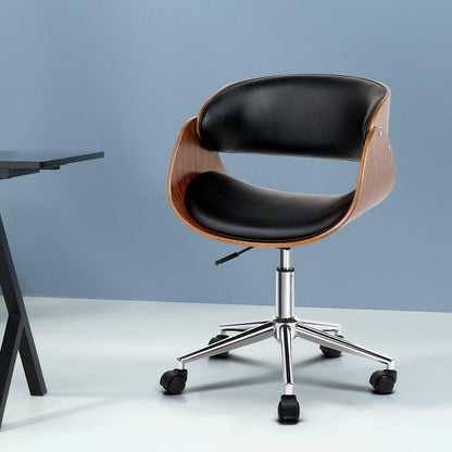 Artiss Wooden Office Chair Black