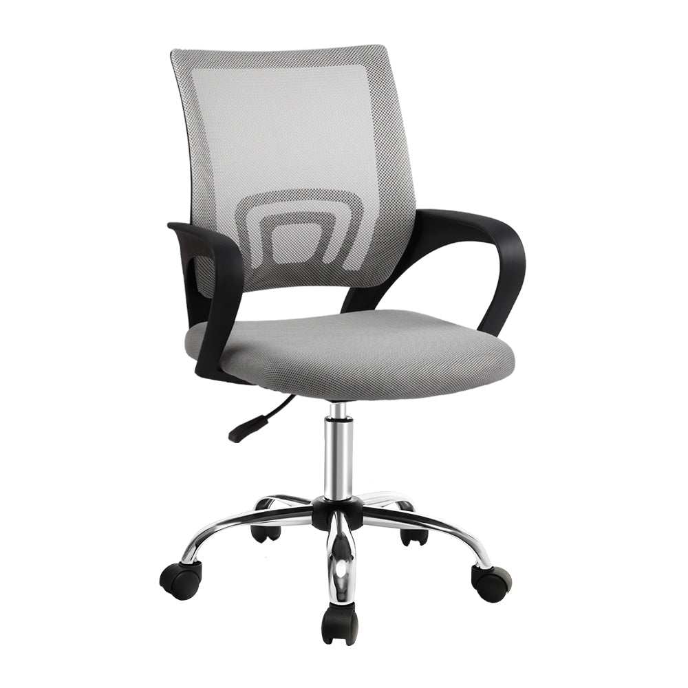 Artiss Mesh Office Chair Mid Back Grey - TRENDZ