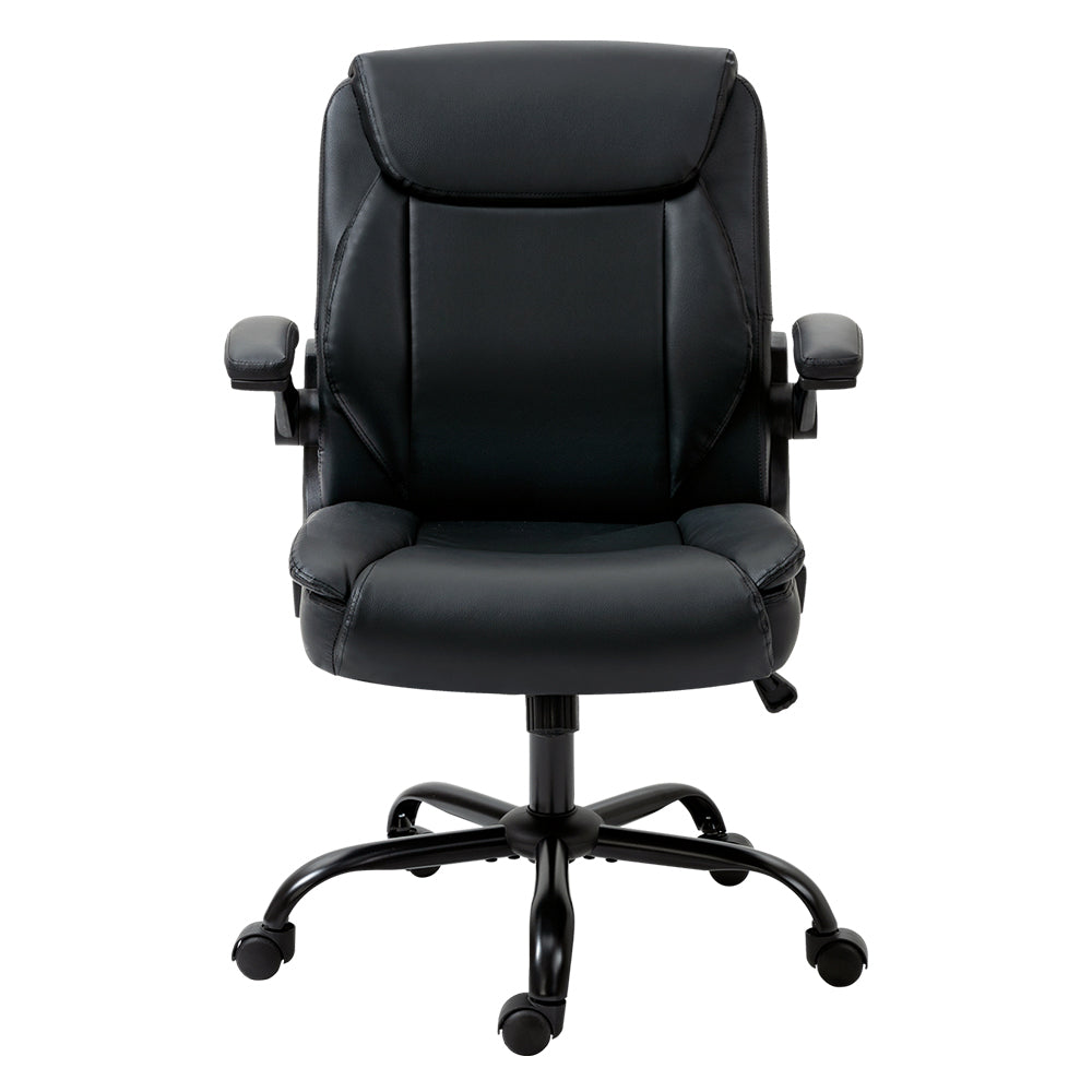 Artiss Executive Office Chair Mid Back Black - TRENDZ