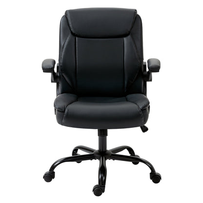 Artiss Executive Office Chair Mid Back Black - TRENDZ