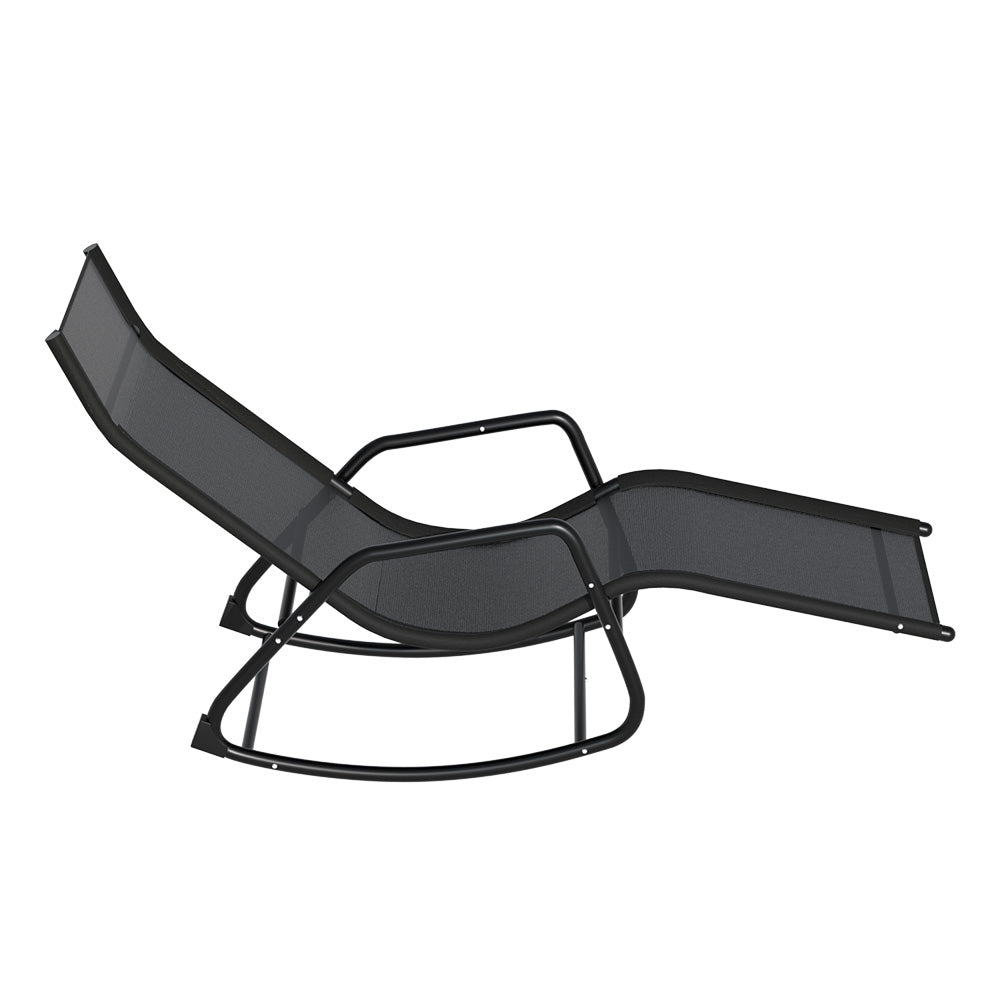 Gardeon Sun Lounge Rocking Chair Outdoor Lounger Patio Furniture Pool Garden - TRENDZ