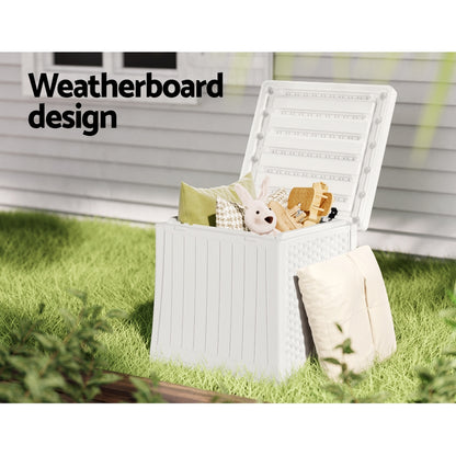 Gardeon Outdoor Storage Box 56L Container Lockable Indoor Garden Toy Tool Shed - TRENDZ
