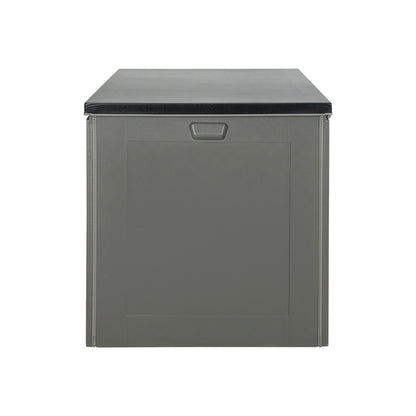 Gardeon Outdoor Storage Box 680L Container Lockable Garden Bench Tool Shed Black - TRENDZ