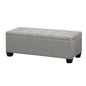 Artiss Storage Ottoman Blanket Box 97cm Button Linen Grey - TRENDZ