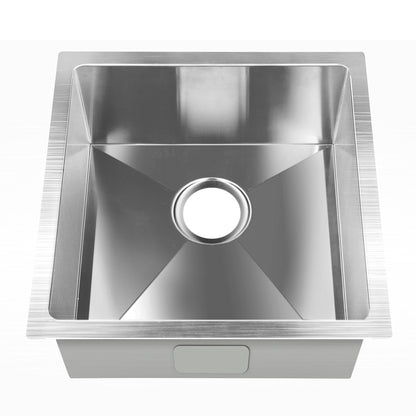Cefito Kitchen Sink 51X45CM Stainless Steel Basin Single Bowl Silver - TRENDZ