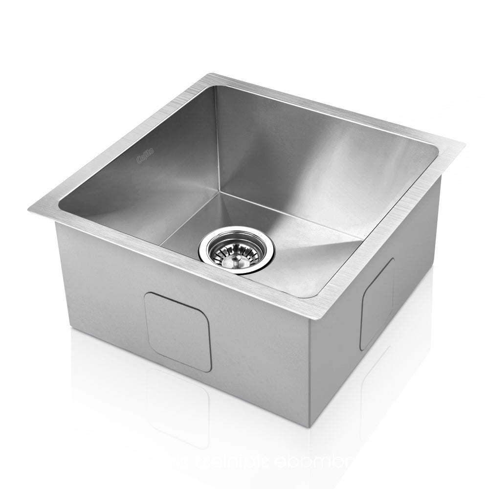 Cefito Kitchen Sink 51X45CM Stainless Steel Basin Single Bowl Silver - TRENDZ