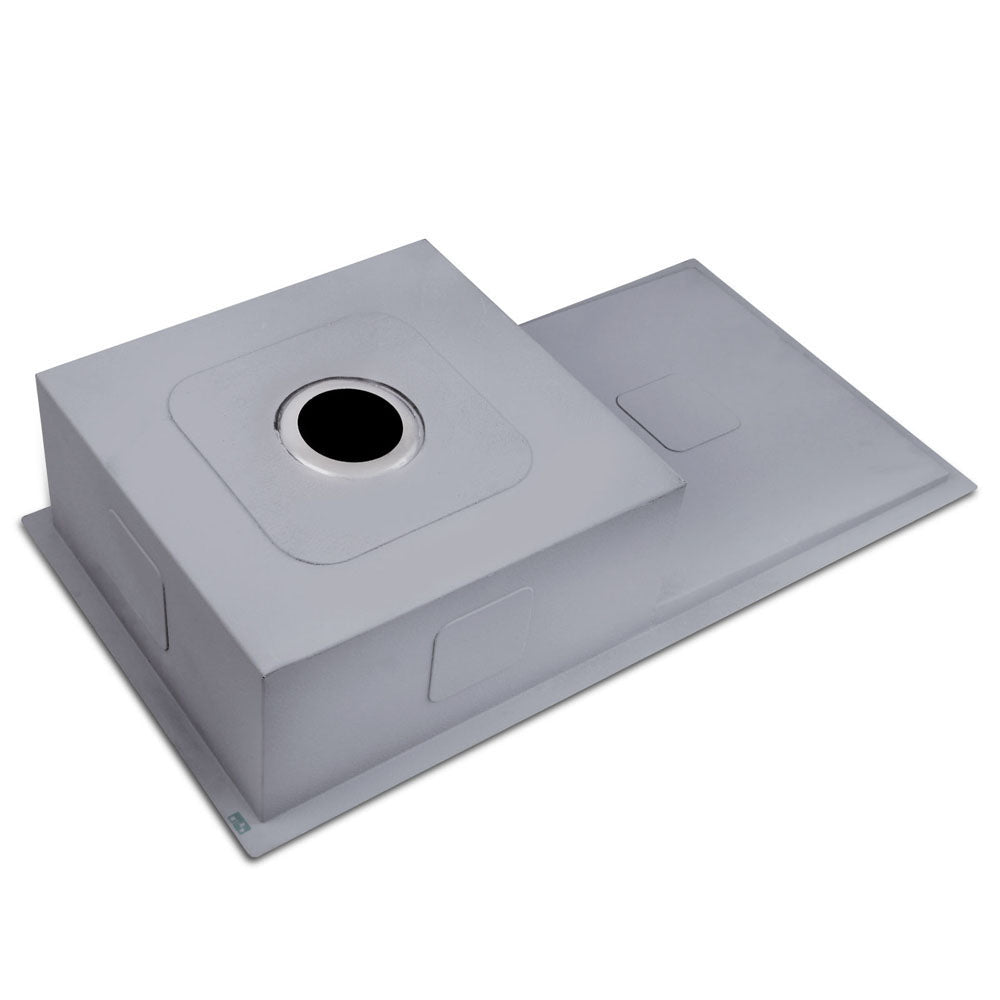 Cefito Kitchen Sink 87X45CM Stainless Steel Basin Single Bowl Silver - TRENDZ