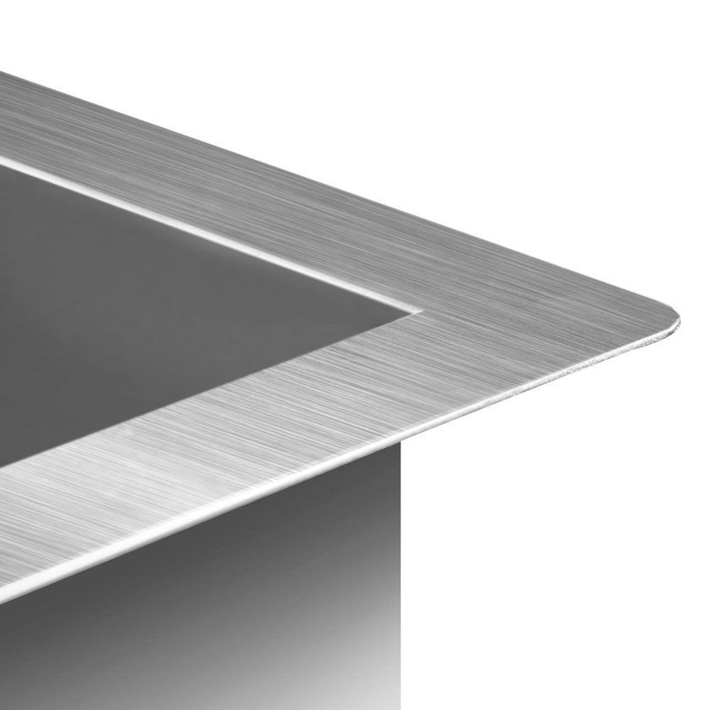 Cefito Kitchen Sink 87X45CM Stainless Steel Basin Single Bowl Silver - TRENDZ