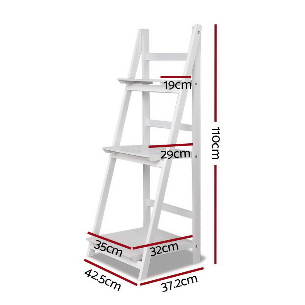 Artiss Bookshelf Corner Shelf 3 Tiers - ZANE White - TRENDZ