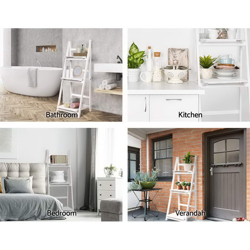 Artiss Bookshelf Corner Shelf 3 Tiers - ZANE White - TRENDZ