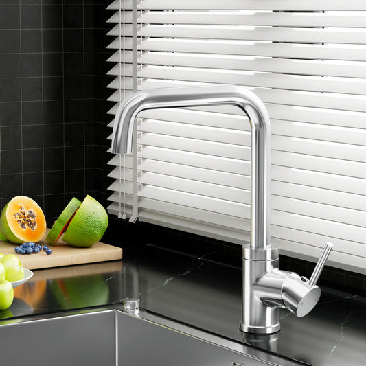 Cefito Kitchen Mixer Tap Mixer Rectangle Sink Faucet Basin Laundry Chrome - TRENDZ