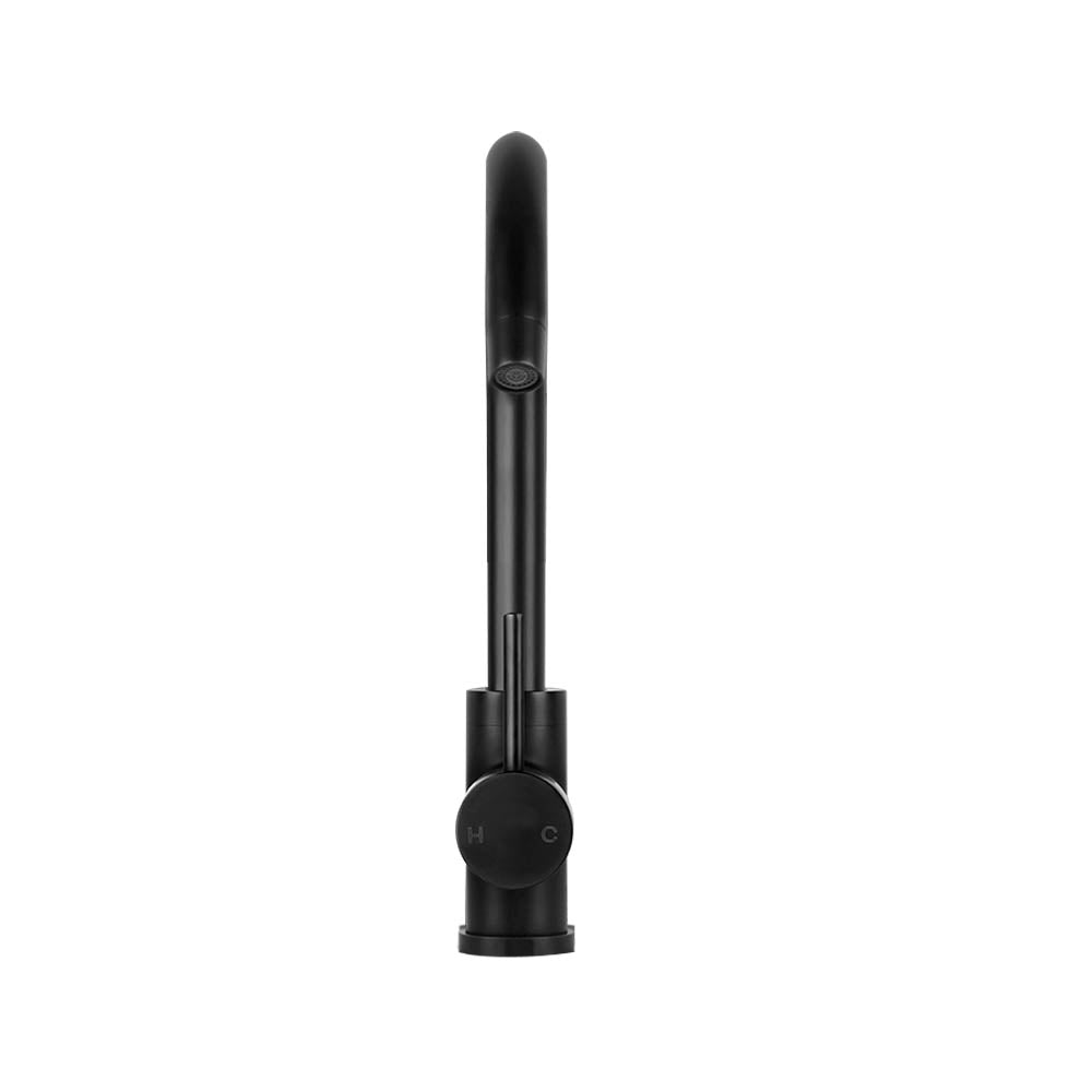 Cefito Kitchen Mixer Tap Mixer Round Sink Faucet Basin Laundry Black - TRENDZ
