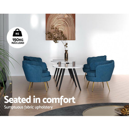 Artiss Armchair Velvet Blue Callista - TRENDZ