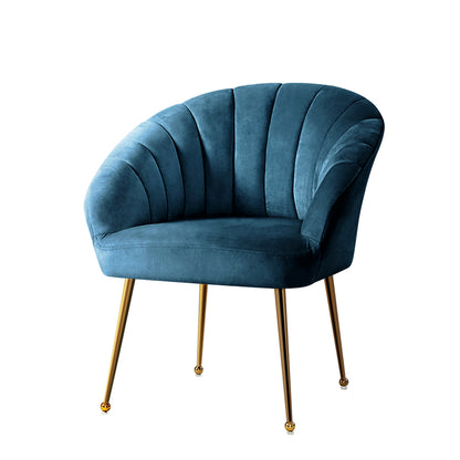 Artiss Armchair Velvet Blue Eloise - TRENDZ