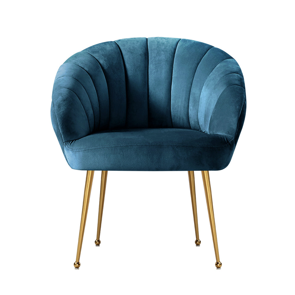 Artiss Armchair Velvet Blue Eloise - TRENDZ