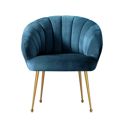Artiss Armchair Velvet Blue Eloise - TRENDZ