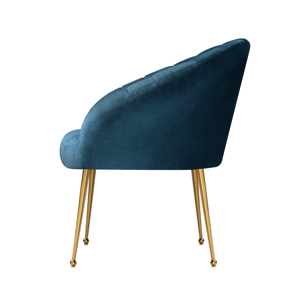 Artiss Armchair Velvet Blue Eloise - TRENDZ