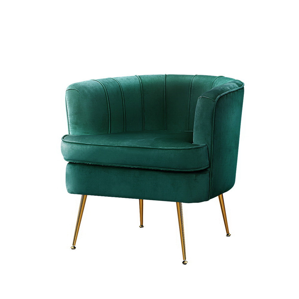 Artiss Armchair Velvet Green Norvia - TRENDZ