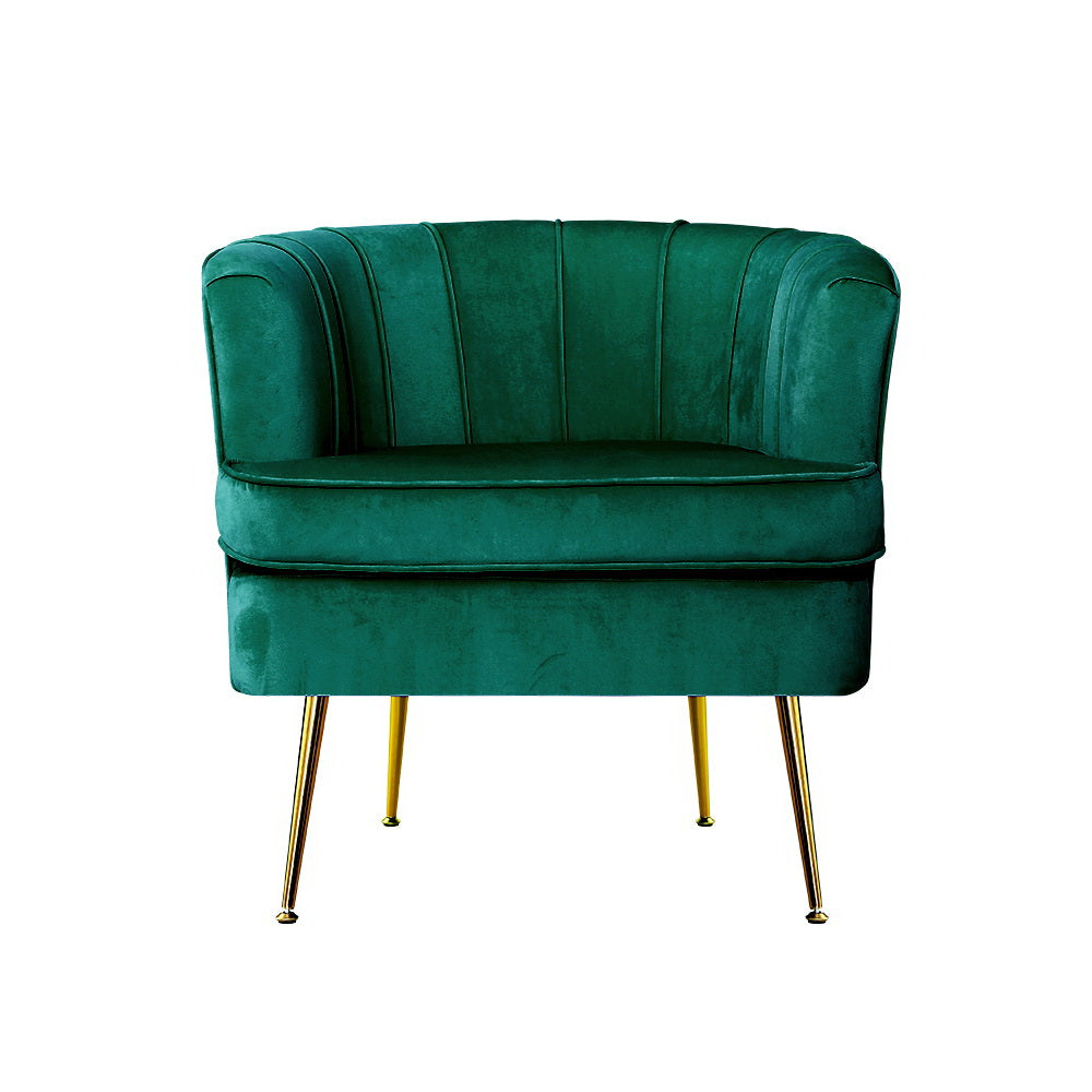 Artiss Armchair Velvet Green Norvia - TRENDZ