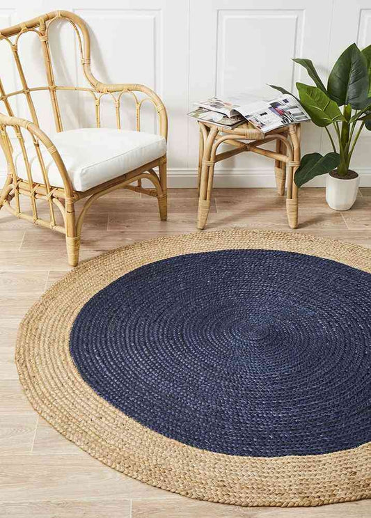 Atrium Polo Navy Round By Rug Culture - 120X120cm ROUND - TRENDZ