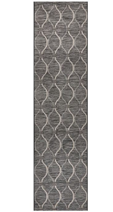 Terrace 5501 Black Runner by Rug Culture-400X80CM - RUNNER - TRENDZ