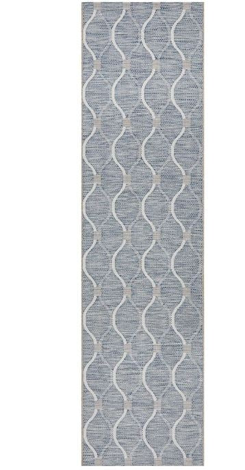 Terrace 5501 Blue Runner by Rug Culture-300X80CM - RUNNER - TRENDZ