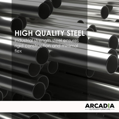 Arcadia Furniture Rocking Egg Chair Swing Lounge Hammock Pod Wicker Curved - Oatmeal and Grey - TRENDZ