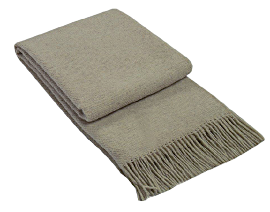 Brighton Throw - 100% NZ Wool - Beige - TRENDZ