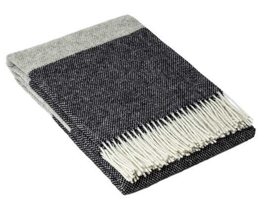 Brighton Throw - 100% NZ Wool - Monochrome - TRENDZ