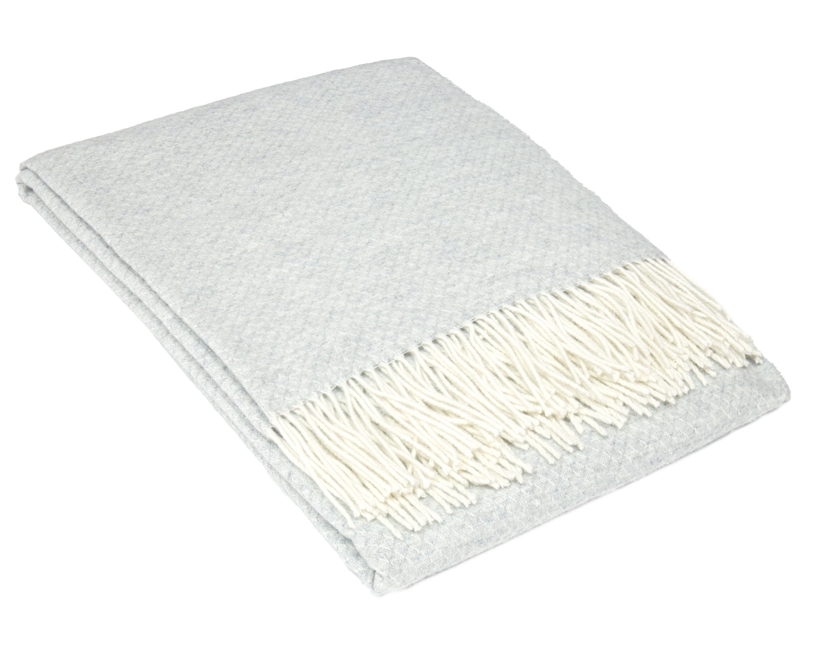 Chiswick Throw - Merino Wool/Cashmere - Light Grey - TRENDZ