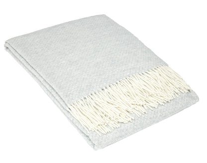 Chiswick Throw - Merino Wool/Cashmere - Light Grey - TRENDZ