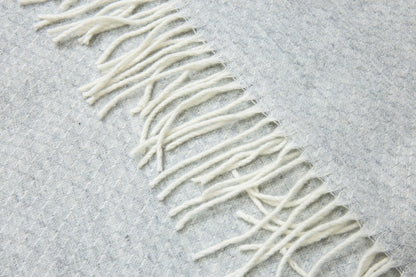 Chiswick Throw - Merino Wool/Cashmere - Light Grey - TRENDZ