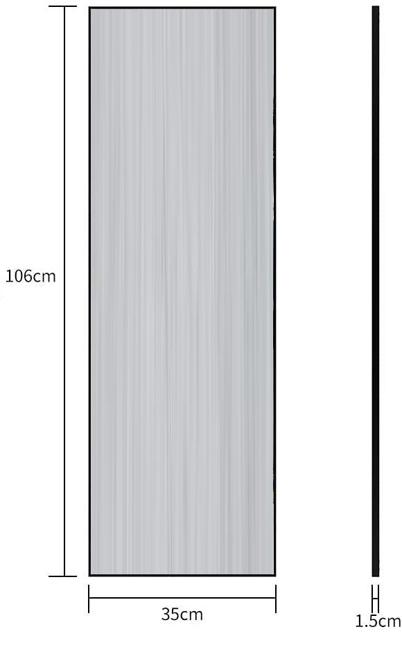 Full-Length Mirror Long Standing for Bedroom and Bathroom (106 x 35 cm, Black) - TRENDZ