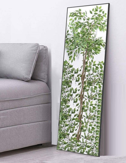 Full-Length Mirror Long Standing for Bedroom and Bathroom (106 x 35 cm, Black) - TRENDZ