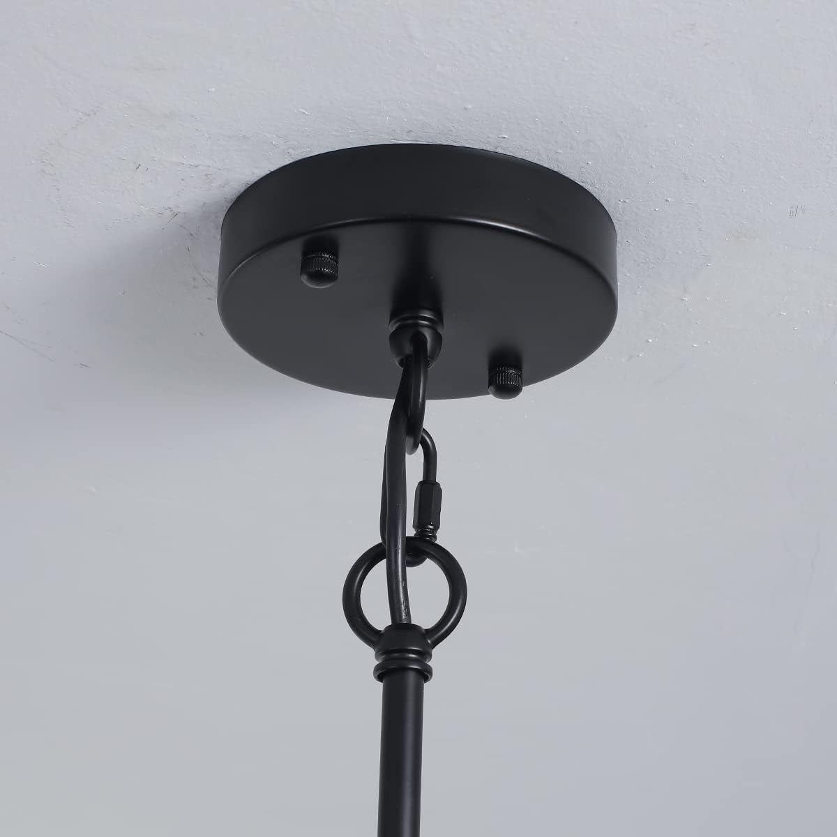 Farmhouse Rustic Lantern Pendant Light – Black Chandelier