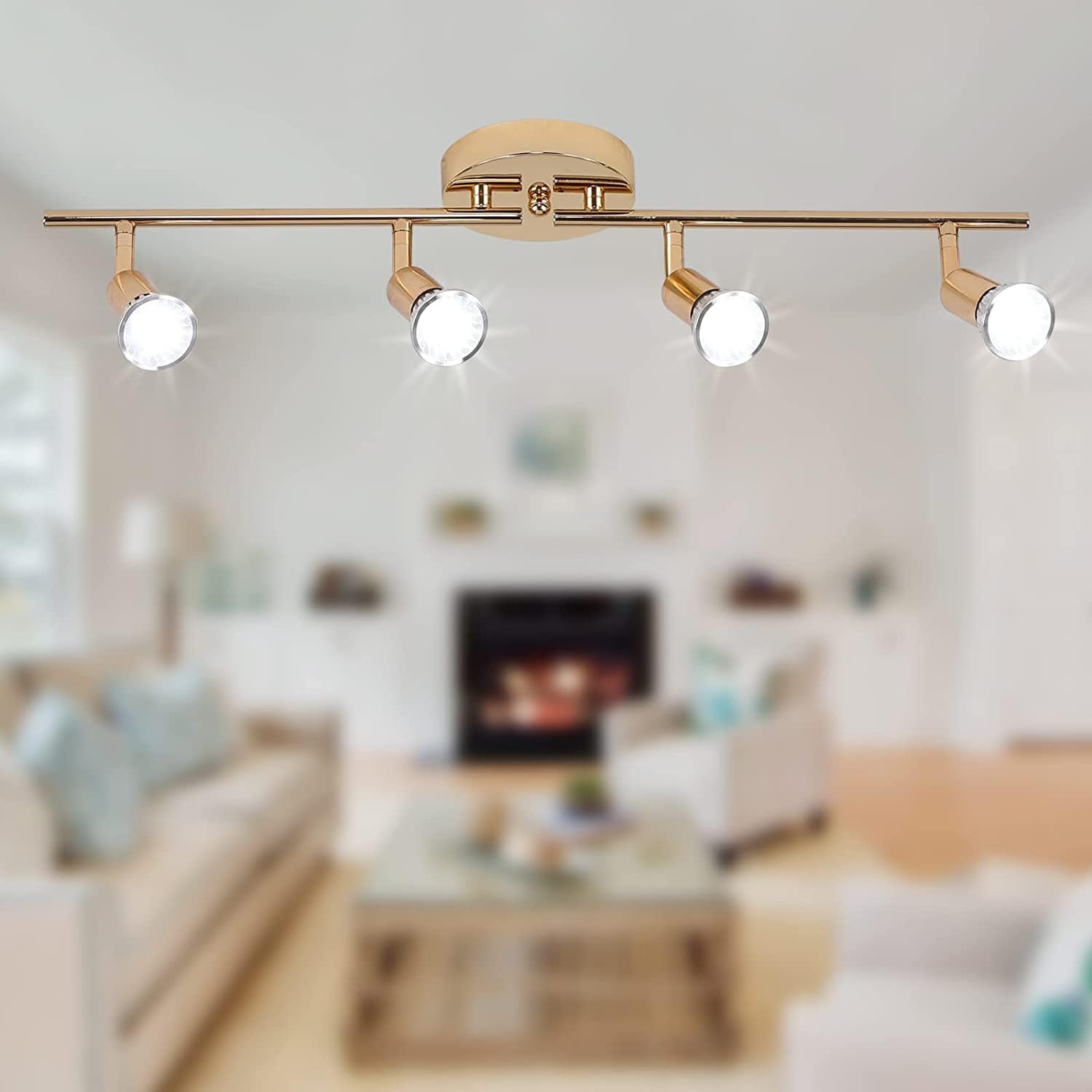 Modern 4-Light Track Lighting Kit LED (Gold) - TRENDZ
