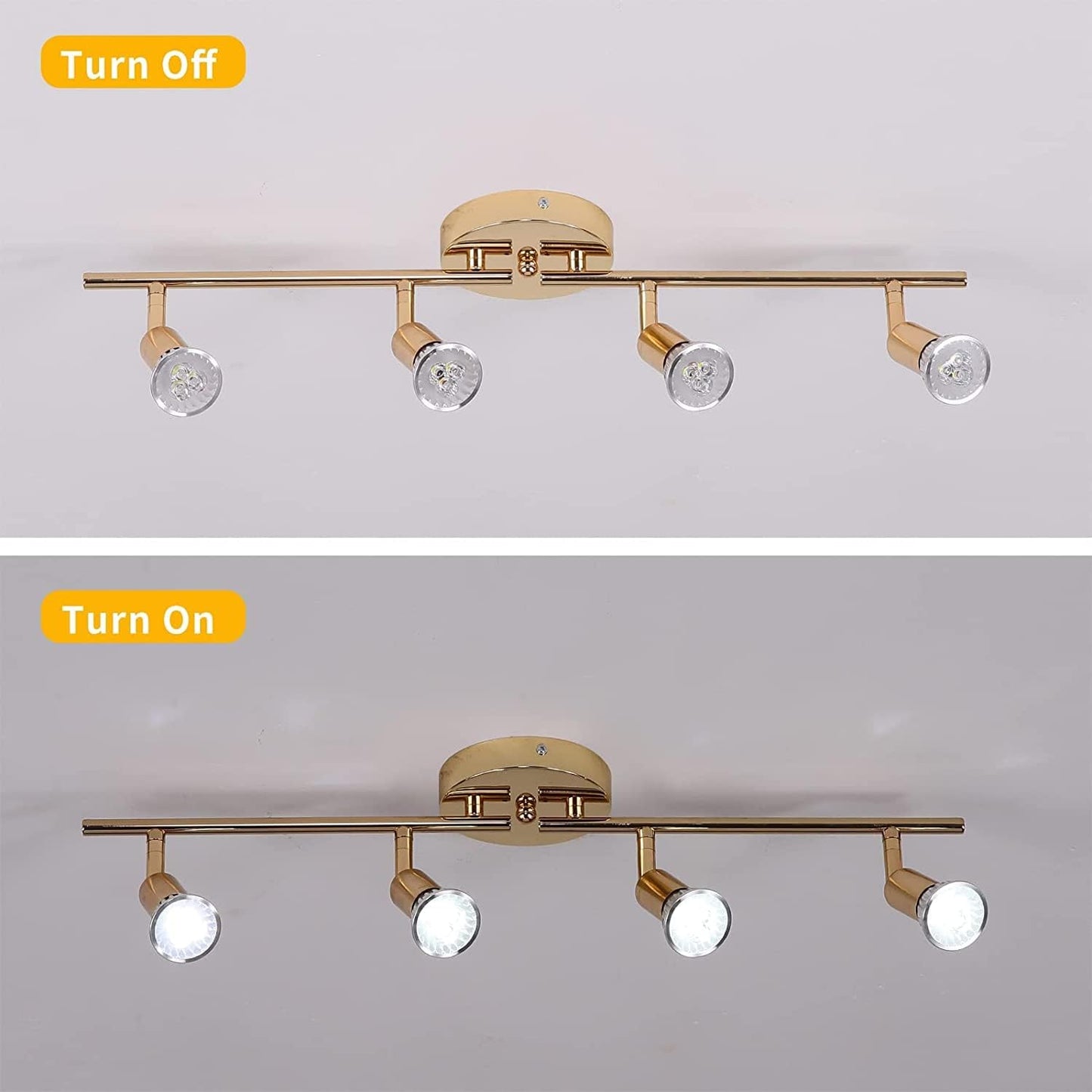 Modern 4-Light Track Lighting Kit LED (Gold) - TRENDZ