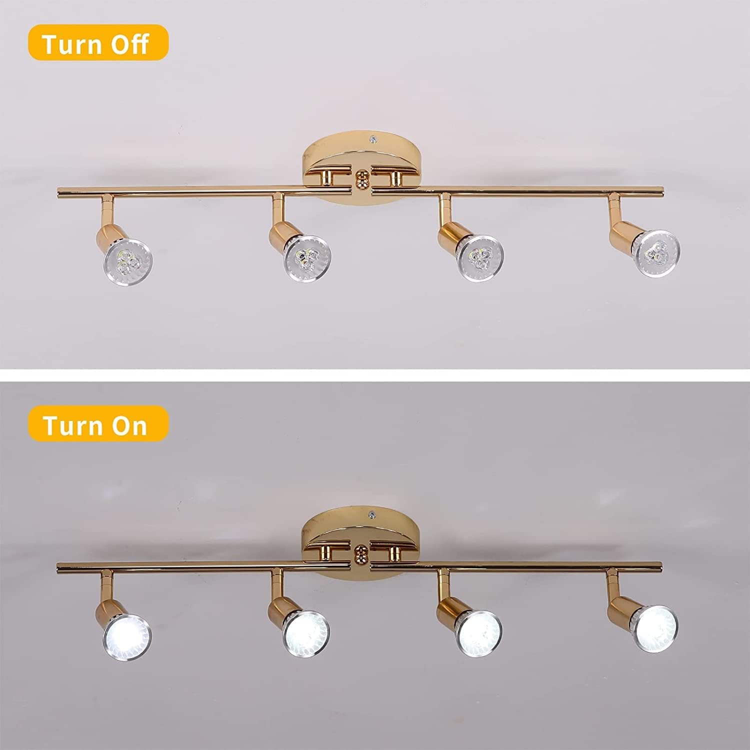 Modern 4-Light Track Lighting Kit LED (Gold) - TRENDZ
