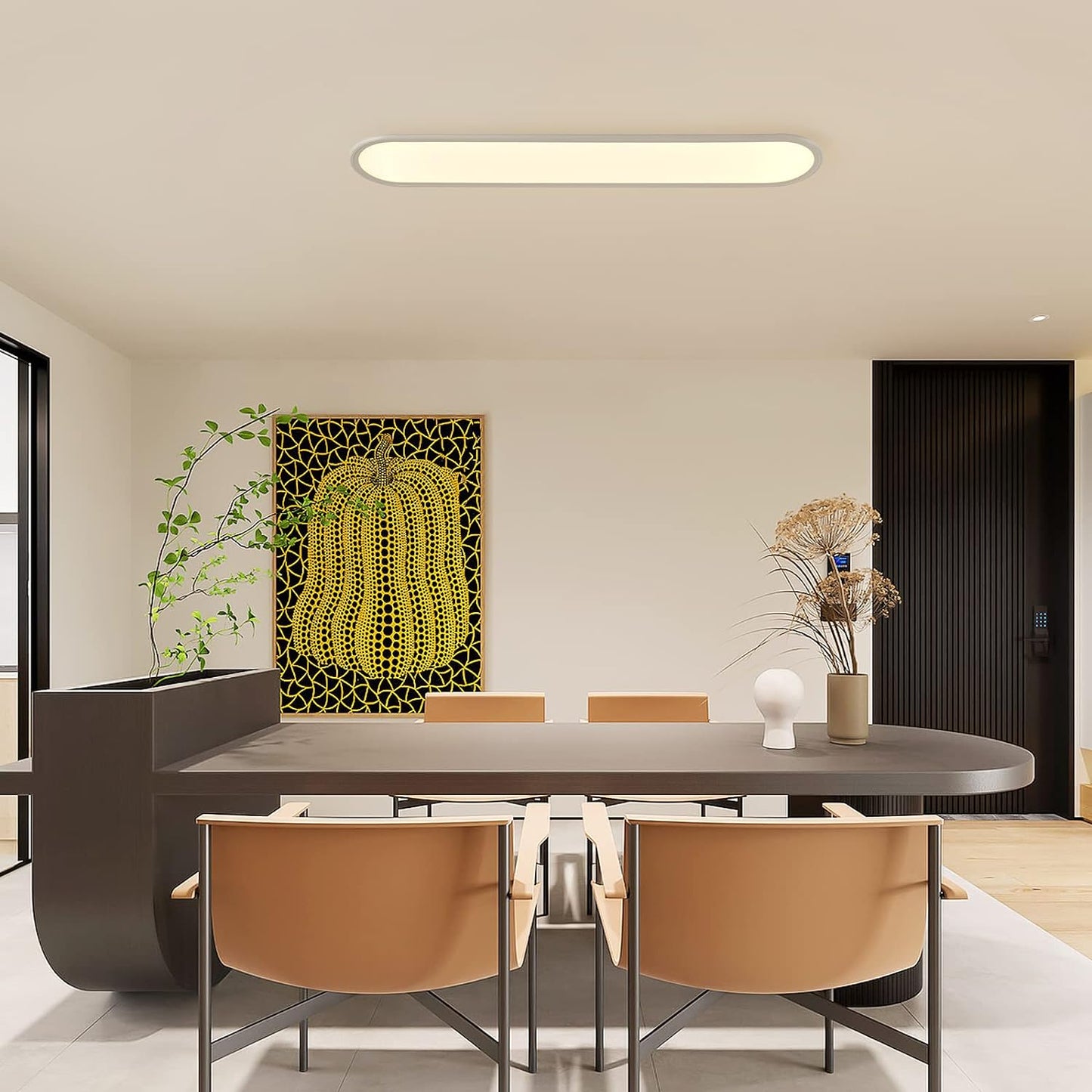Dimmable LED Ceiling Light – Flush Mount in White
