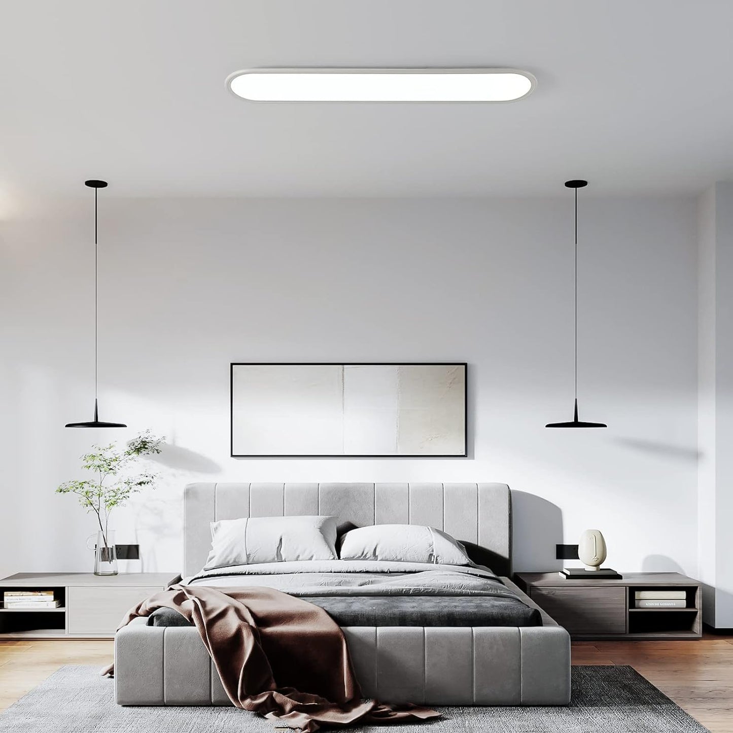 Dimmable LED Ceiling Light – Flush Mount in White