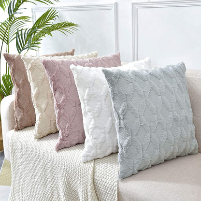 2 Pack Decorative Boho Throw Pillow Covers 45 x 45 cm (White) - TRENDZ